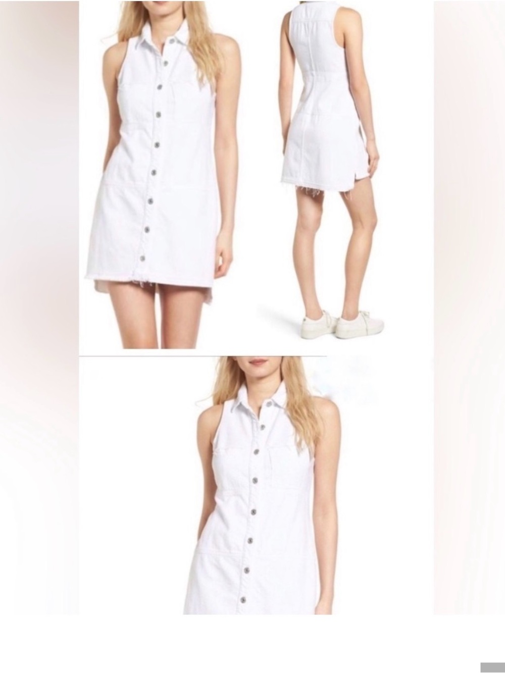 Seven for All Mankind White Sleeveless Denim Dress - XS